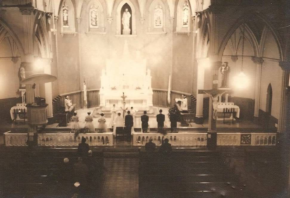 Interior Sacred Heart Church c. 1964