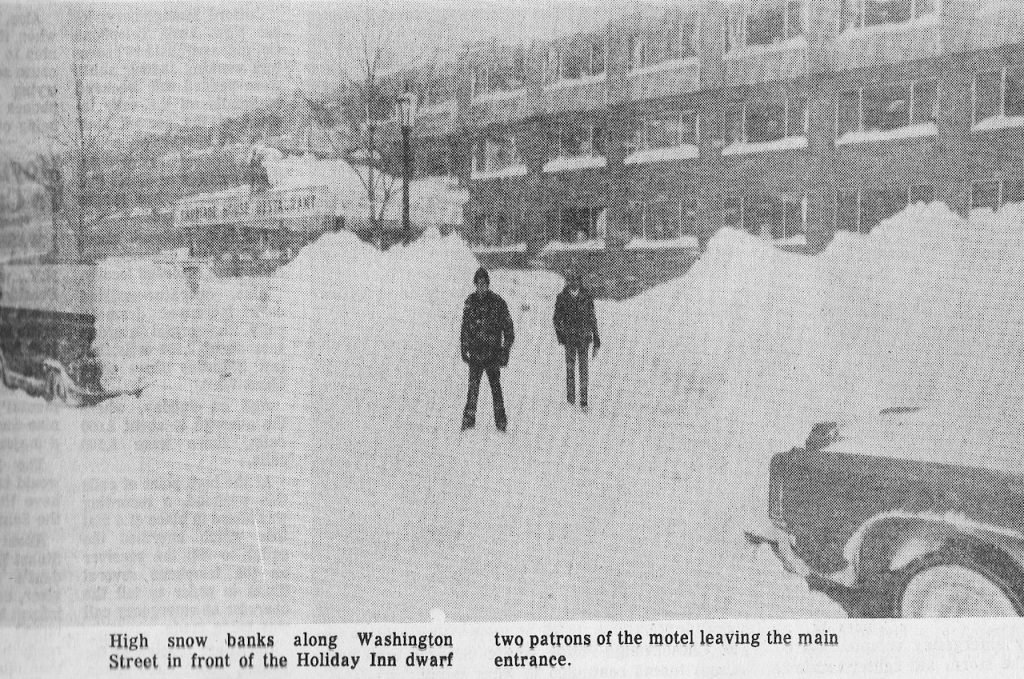 Blizzard of 1977 - in front of Holiday Inn