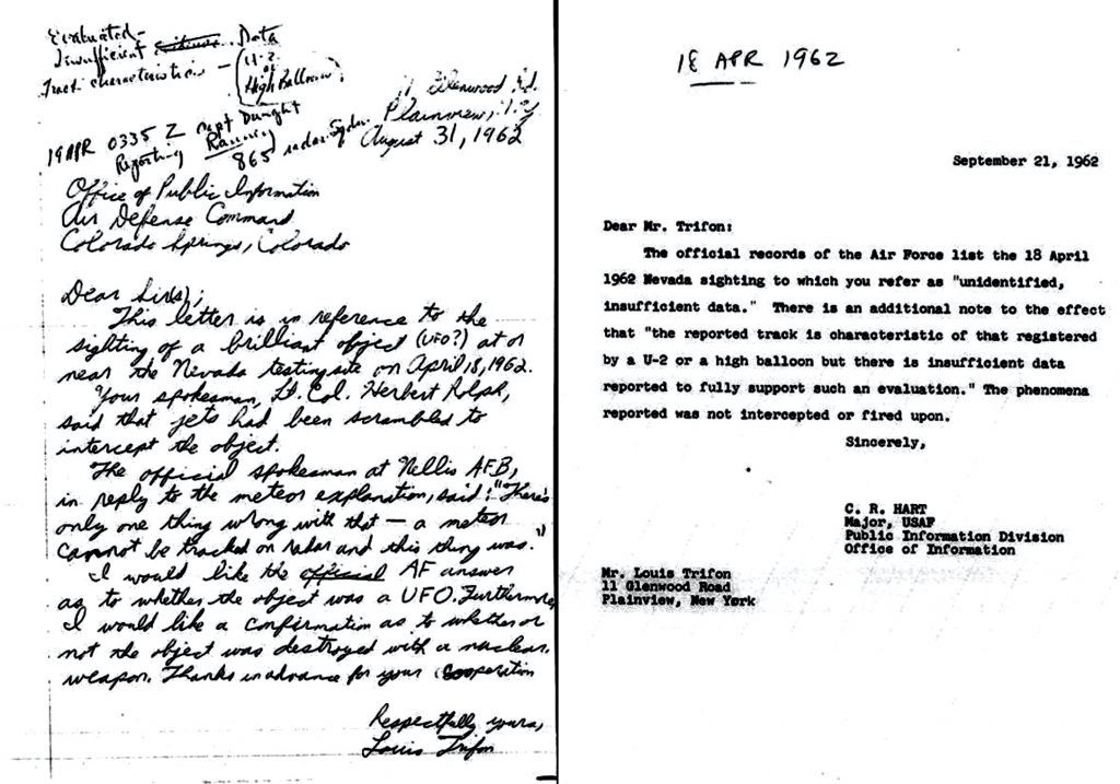 April 18 1962 UFO Incident