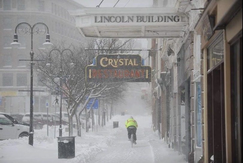 A snowy ride to past the Crystal Restaurant - Justin Sorensen