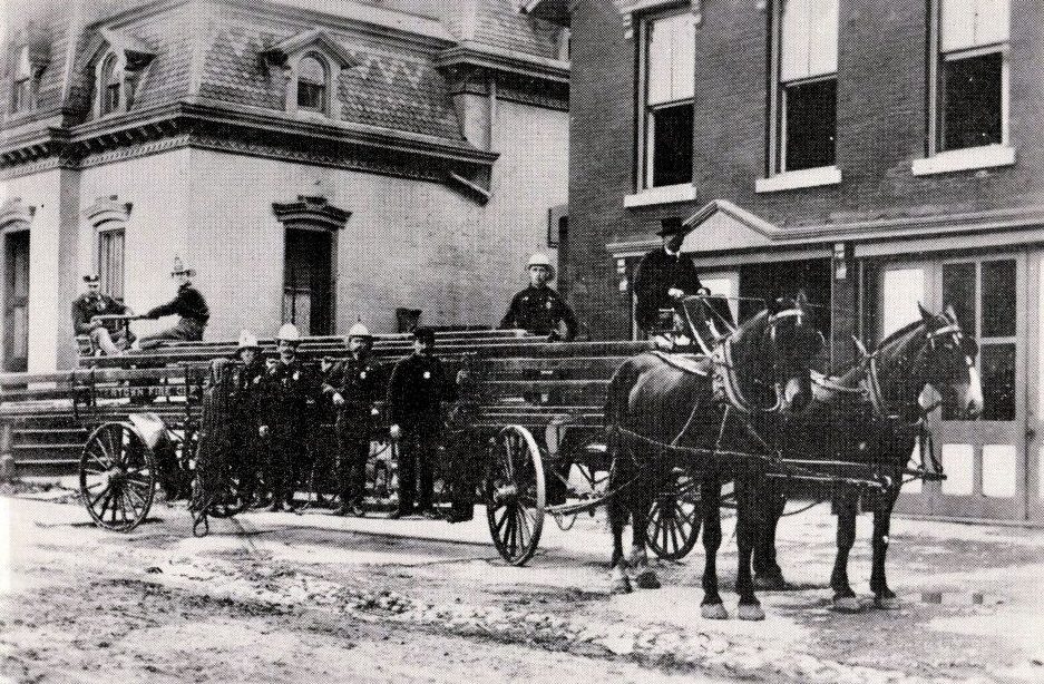 Stone Street Fire Department next to Paddock Carriage House
