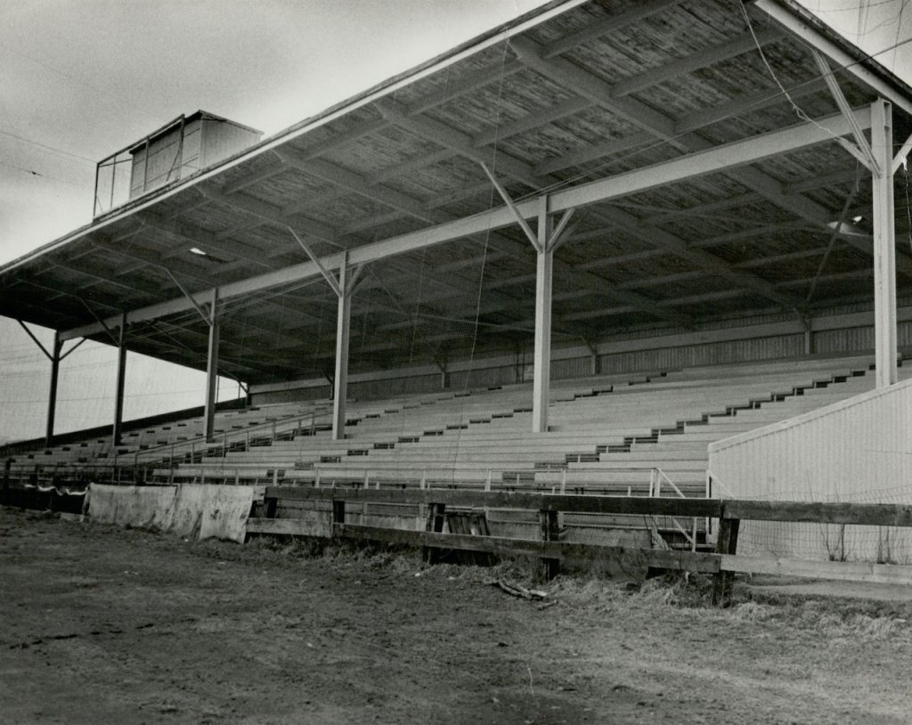 The grandstand at the Fairgrounds