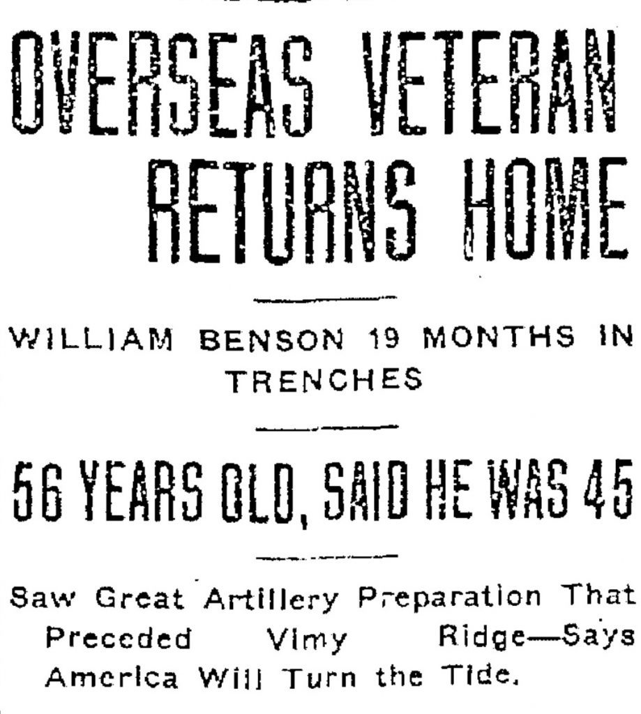 William Benson 1917