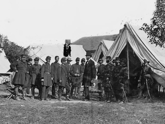 Gen. Delos Sacket, far left