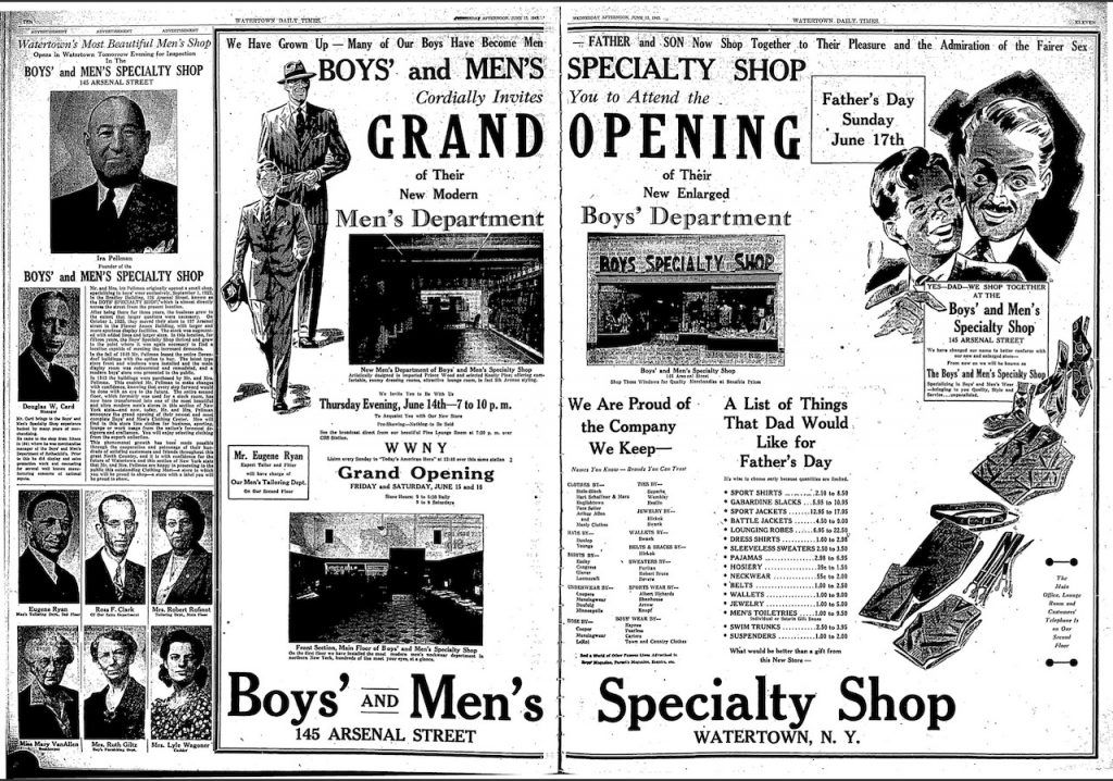 Boys' and Men's Specialty Shop (1922 - 1990) 3 Boy's and Men's Specialty Shop