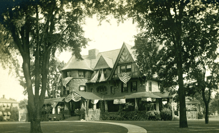 1910 NY State Firemen's Convention Watertown, N.Y. 5 Emma Flower Taylor Mansion Decorated For 1910 NY State Firemen's Convention