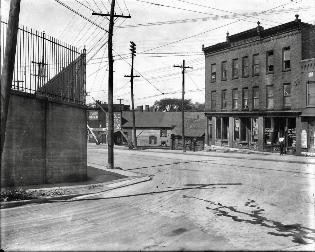 The Court Street Bridges (1850 - Present) 3 Barr Block on lower Court Street before Court Street Bridge