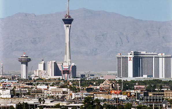 The Landmark Hotel and Casino (1969 - 1990) 1 The Landmark Dwarfed By The Stratosphere