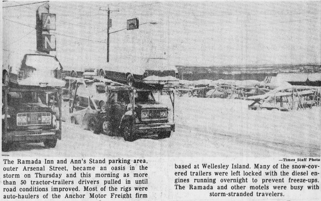 Blizzard of 1977 - Ramada Inn 2 Blizzard of 1977 Ann's Stand