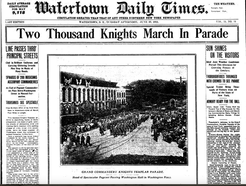 Knights Templar Convention Watertown NY (1911) 4 Knights Templar Convention