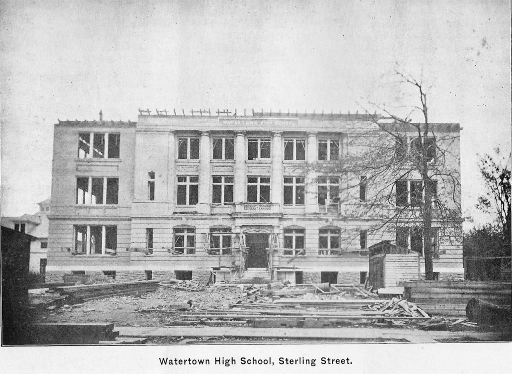 Watertown High School on Sterling St (1904 - 1950) 2 WHS Under Construction