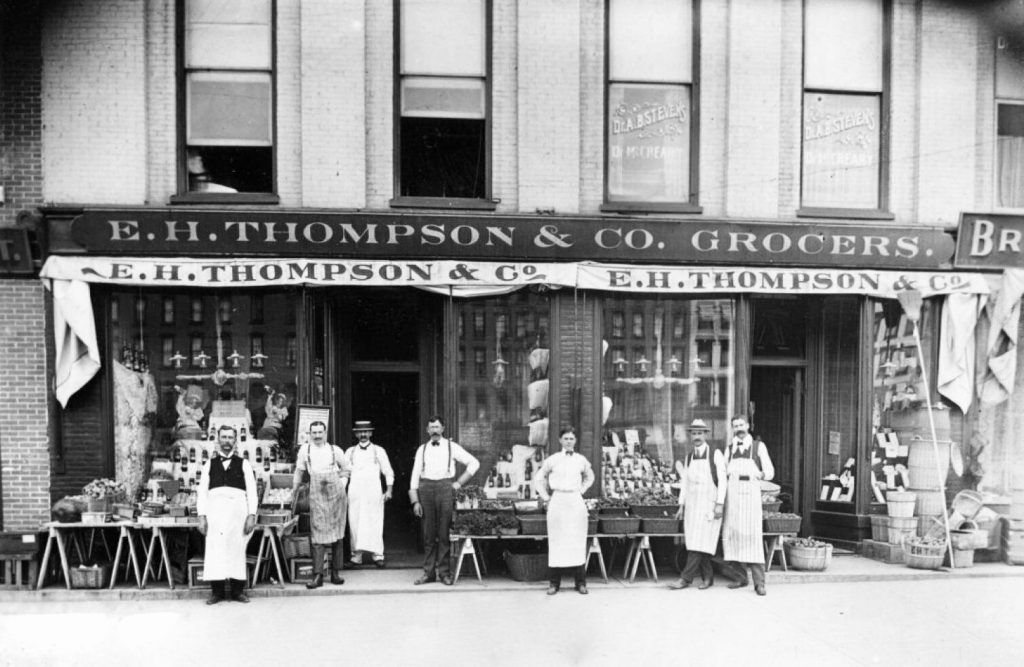 E. H. Thompson Grocers (1858 - 1944) 3 E. H. Thompson Watertown Neighborhood Grocery Store