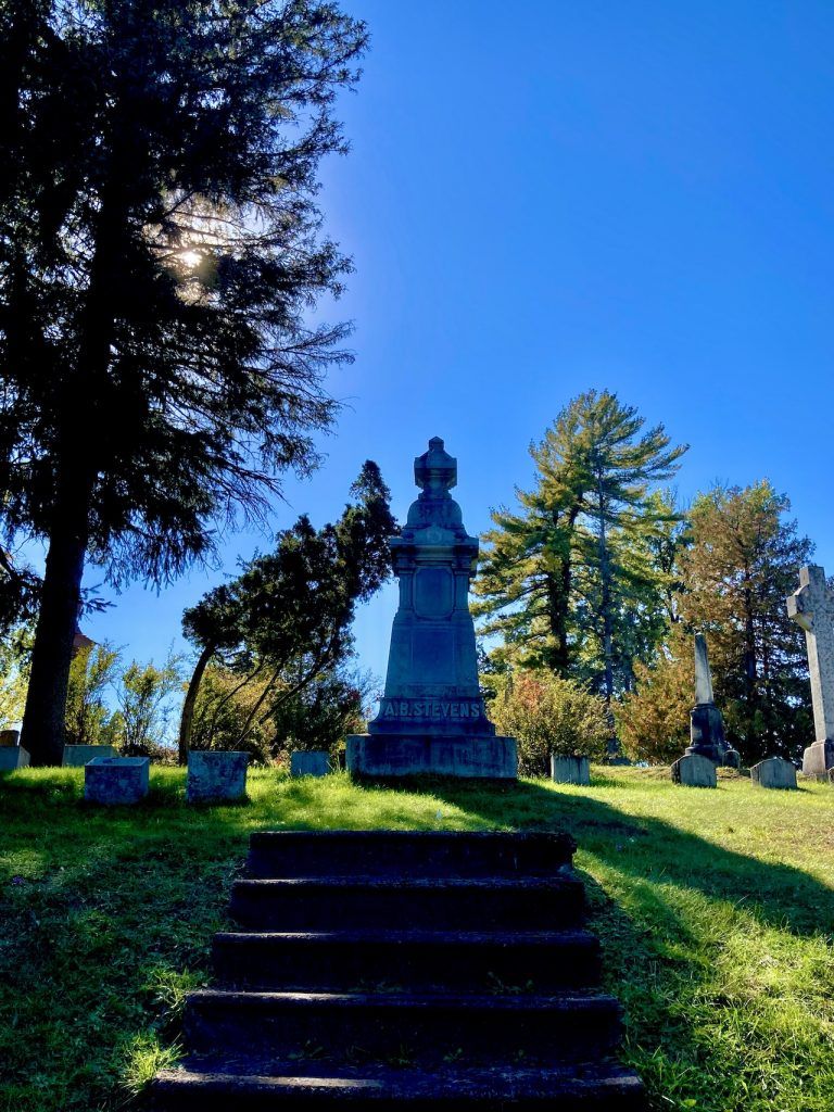Brookside Cemetery (1854 - Present) 55 Stevens family monument at Brookside Cemetery