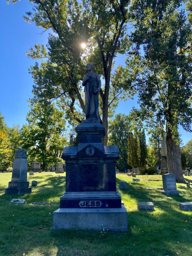 Brookside Cemetery (1854 - Present) 57 Jess family monument at Brookside Cemetery