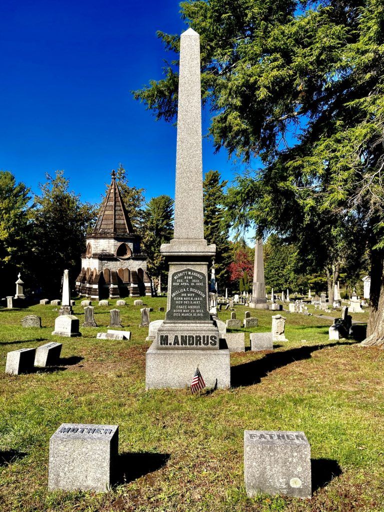 Brookside Cemetery (1854 - Present) 58 Andrus monument Brookside Cemetery