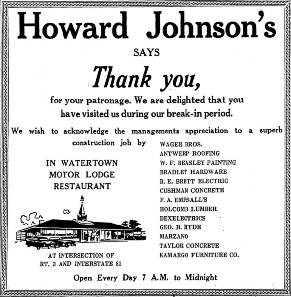 Howard Johnson - 1200 Arsenal Street (1962 - 1989) 3 Howard-Johnsons-Thank-You