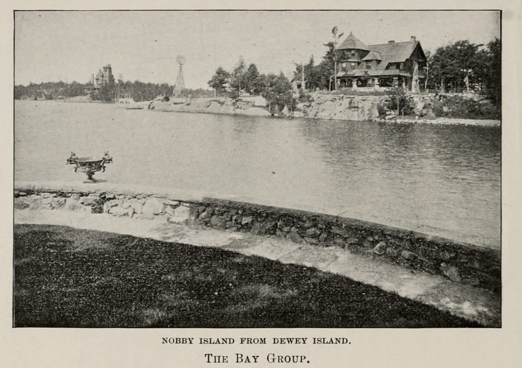 Castle Rest - 1000 Islands (1888 - Present) 6 Nobby Island, right, Castle Rest on Left