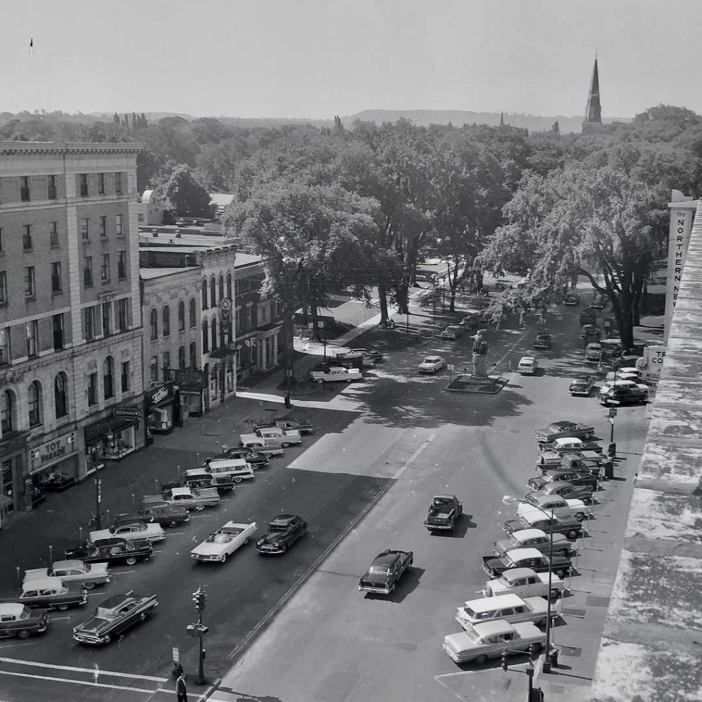 Dutch Elm Disease Toll On Washington Street 1950s - 70s 6 1950s Washington Street entering Public Square