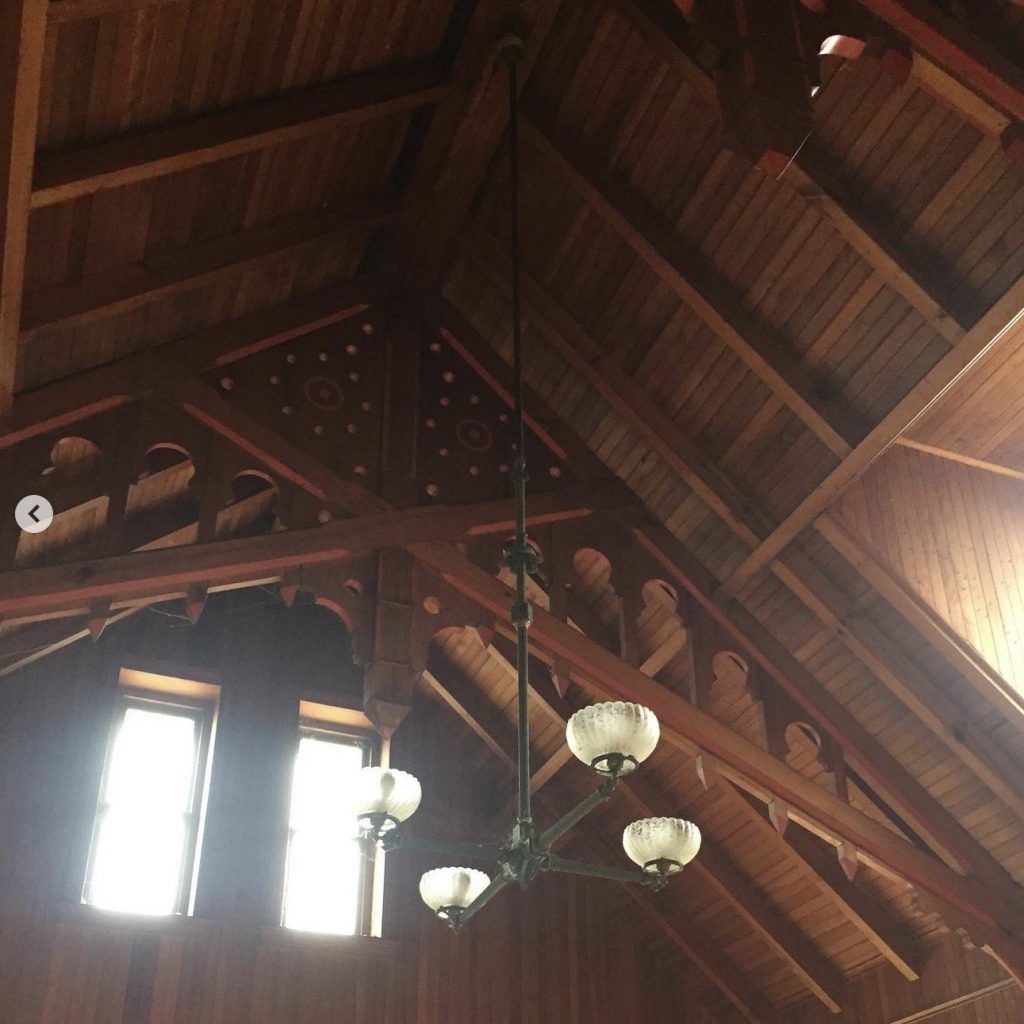 Sport Island - Little Lehigh Island - 1000 Islands 22 Woodwork inside the Billiards House