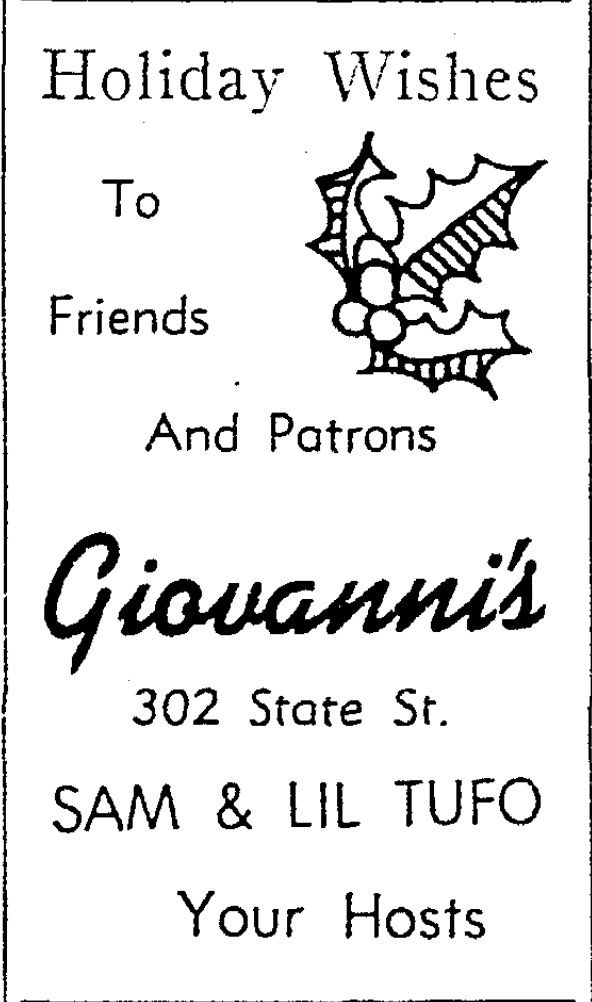 Giovanni's Ristorante - 616 LeRay St 3 Giovanni's Advertisement