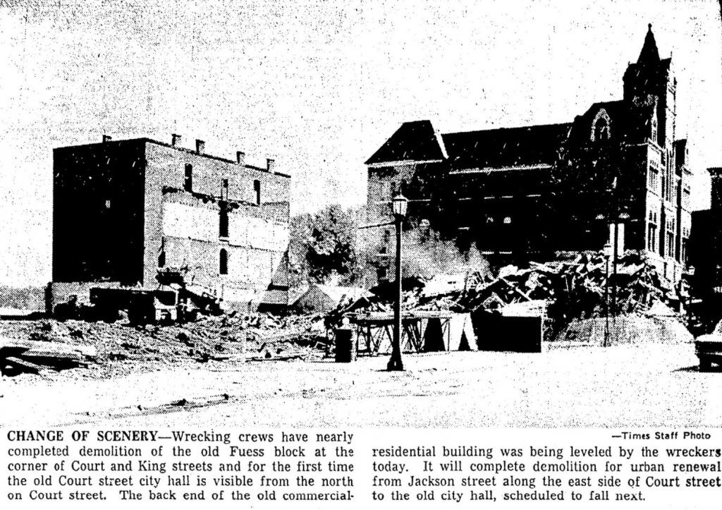 Court Street City Hall (1897 - 1966) 6 Urban renewal moving closer