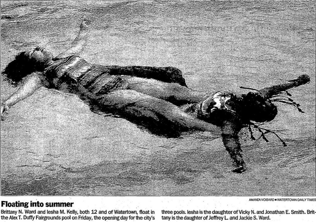 Fairgrounds Pool - Steve D. Alteri Pool (1975 - Present) 7 Swimmers at the Alteri Pool, Watertown NY
