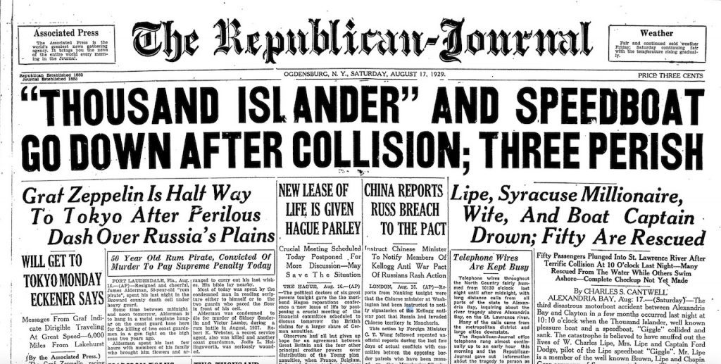 Neh-Mahbin - 1000 Islands 6 Ogdensburg Republican-Journal