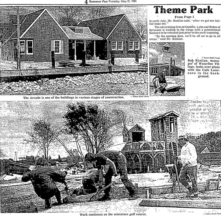 Remembering 1000 Islands WaterFun Village (1981-1989) 5 WaterFun Village Buildings Under Construction