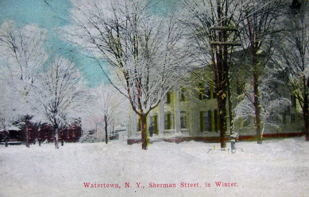Babcock Mansion - Cleveland Funeral Home - 404 Sherman Street 3 Winter Scene with the Flower Residence