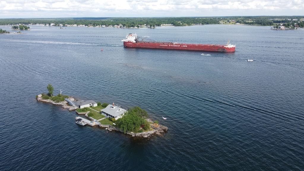 Twin Island - 1000 Islands 3 An aerial View of Twin Island