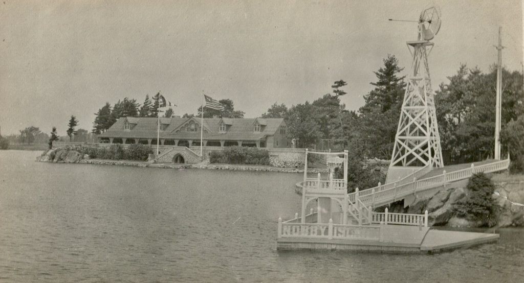 Thousand Island Yacht Club - Welcome Island - 1000 Islands 2 Nobby Island in foreground, Thousand Island Yacht Club in background