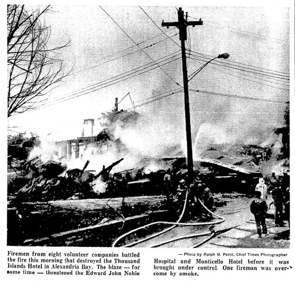 Marsden House - Thousand Islands Hotel - 1000 Islands 7 The Thousand Islands Hotel destroyed by fire