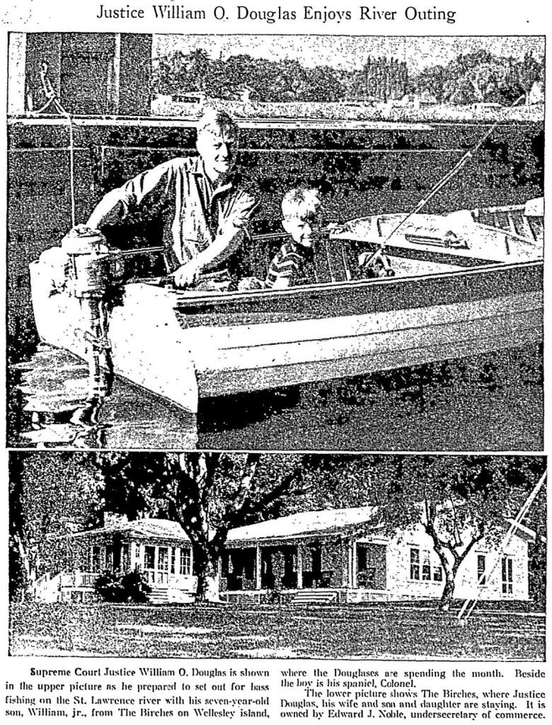 George Boldt's Swiss Chalet And The Birches - 1000 Islands 6 Justice William O. Douglas at The Birches