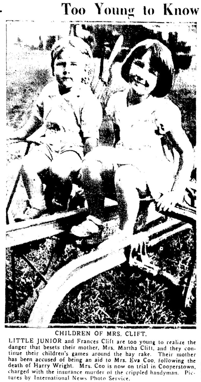 The 1934 Murder at the Haunted House On Crumhorn Mountain 11 Too Young To know