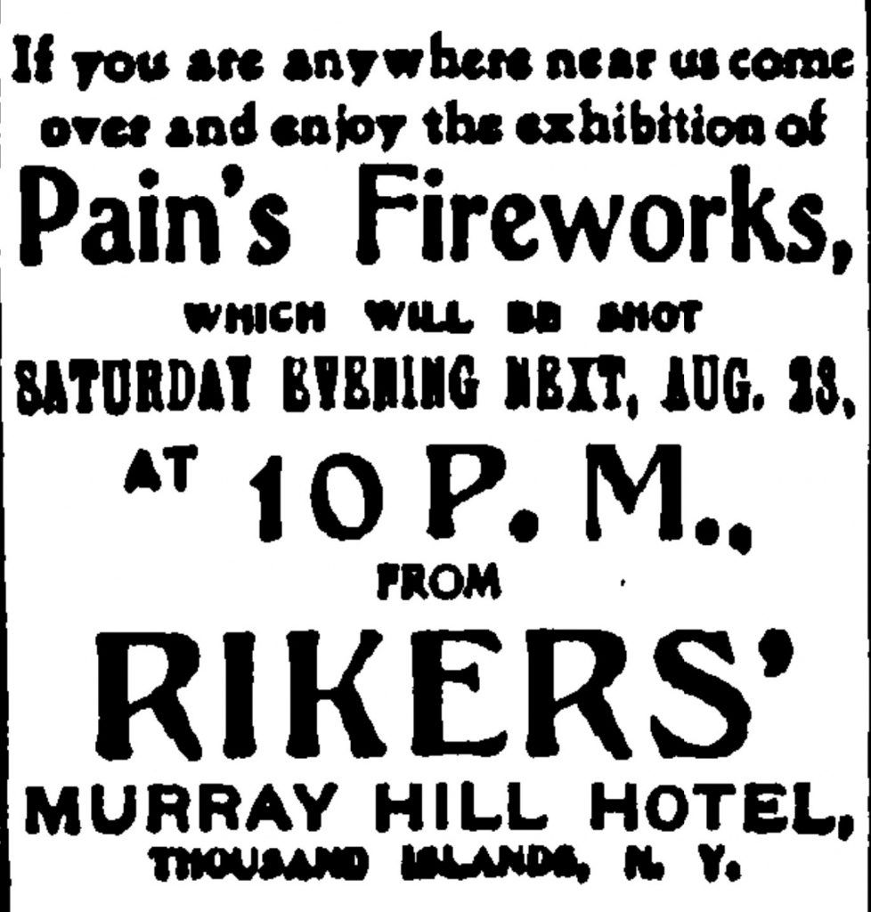 Murray Hill Hotel - 1000 Islands 8 The Evening World Advertisement, August 21, 1902