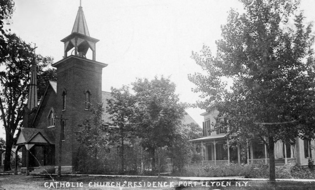 Northern New York Pioneer Christmas - 1804 4 Catholic Church and Residence in Port Leyden
