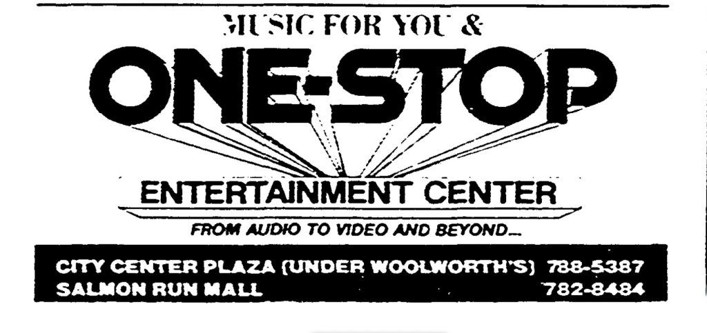 1986 Christmas Shopping Season - Watertown, N.Y. 3 Music For You & One-Stop Entertainment