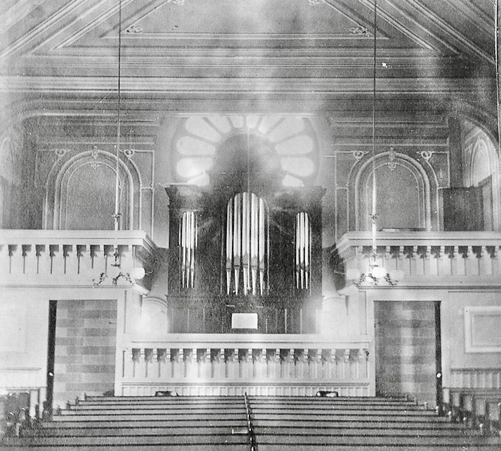 Christmas in Watertown, NY, 1879 5 Universalist Church Interior - Christmas in Watertown, NY