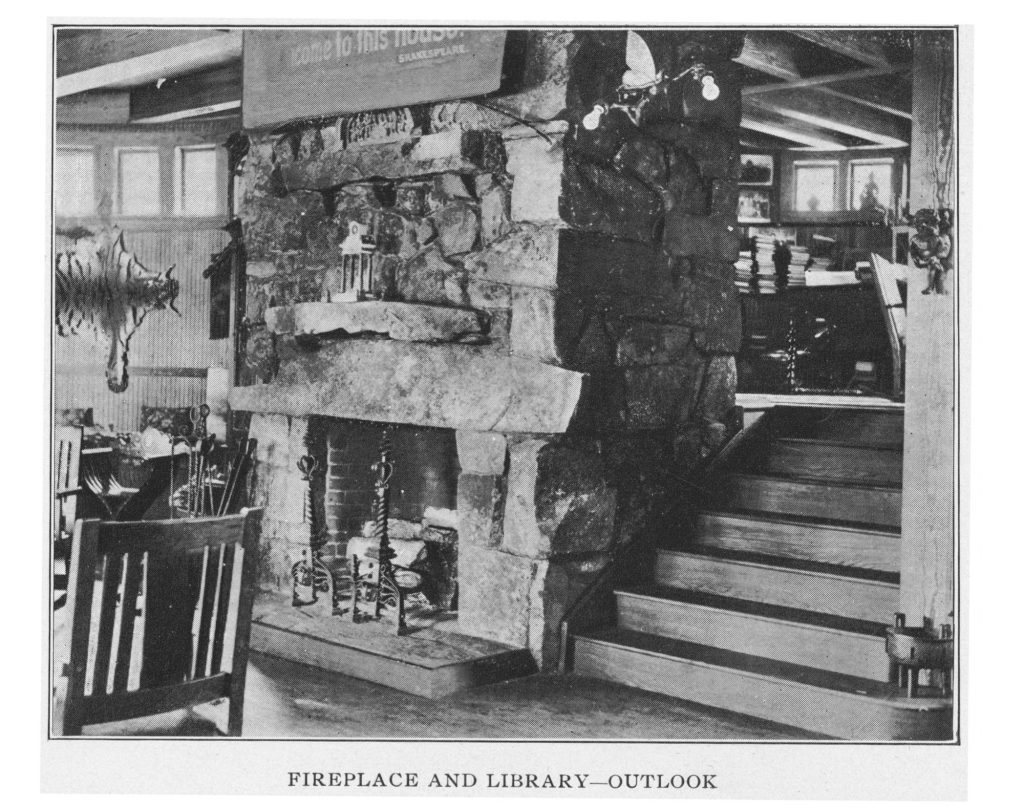 Deer Island - Skull and Bones - 1000 Islands 4 The fireplace and library at The Outlook on Deer Island
