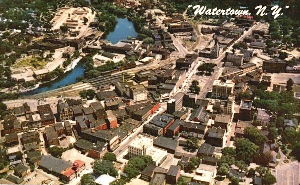 Watertown Urban Renewal Pt 4 - 1965 - 1968 1 Watertown, N.Y. from above, before Urban Renewal